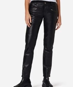 RICANO Lederhose Tally Pant In Schwarz