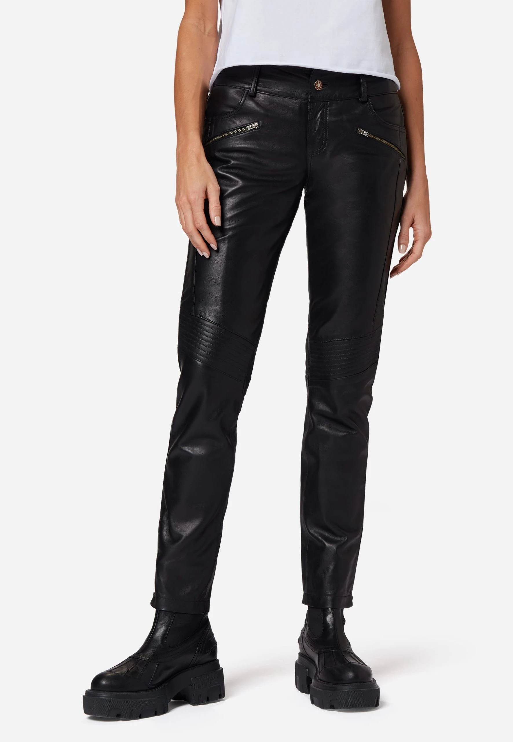 RICANO Lederhose Tally Pant In Schwarz 3 RICANO Lederhose Tally Pant In Schwarz