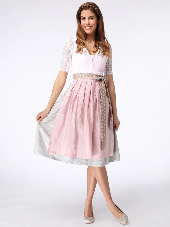 Schmuckstück By Alpenherz Dirndl In Rosé/ Hellgrau 7 Schmuckstück By Alpenherz Dirndl In Rosé/ Hellgrau – Bild 5