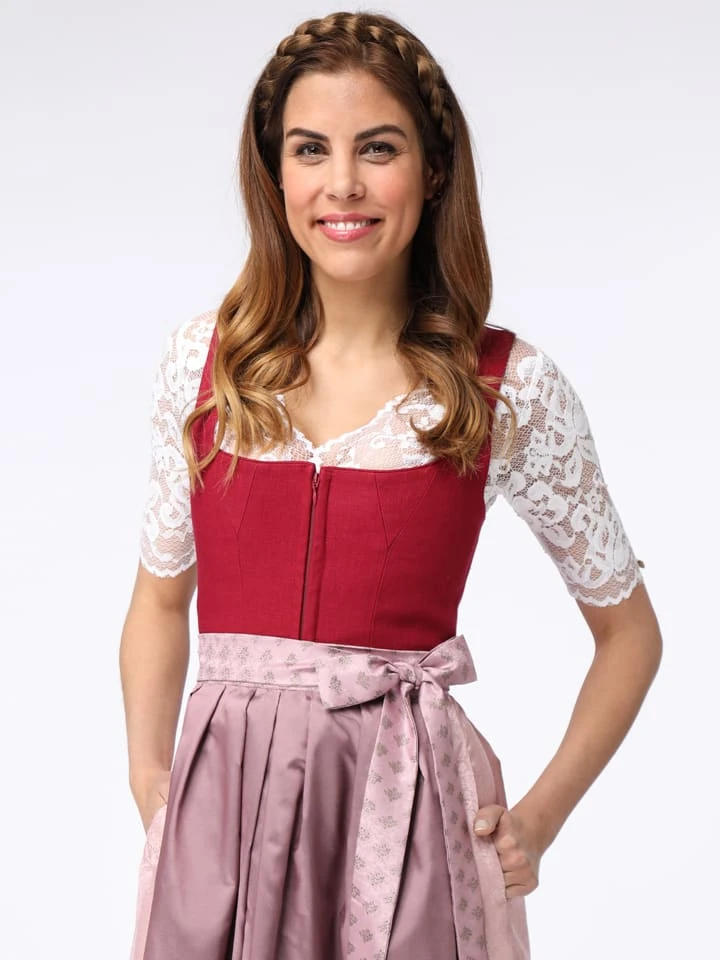 Schmuckstück By Alpenherz Dirndl In Rot/ Rosa 6 Schmuckstück By Alpenherz Dirndl In Rot/ Rosa – Bild 4