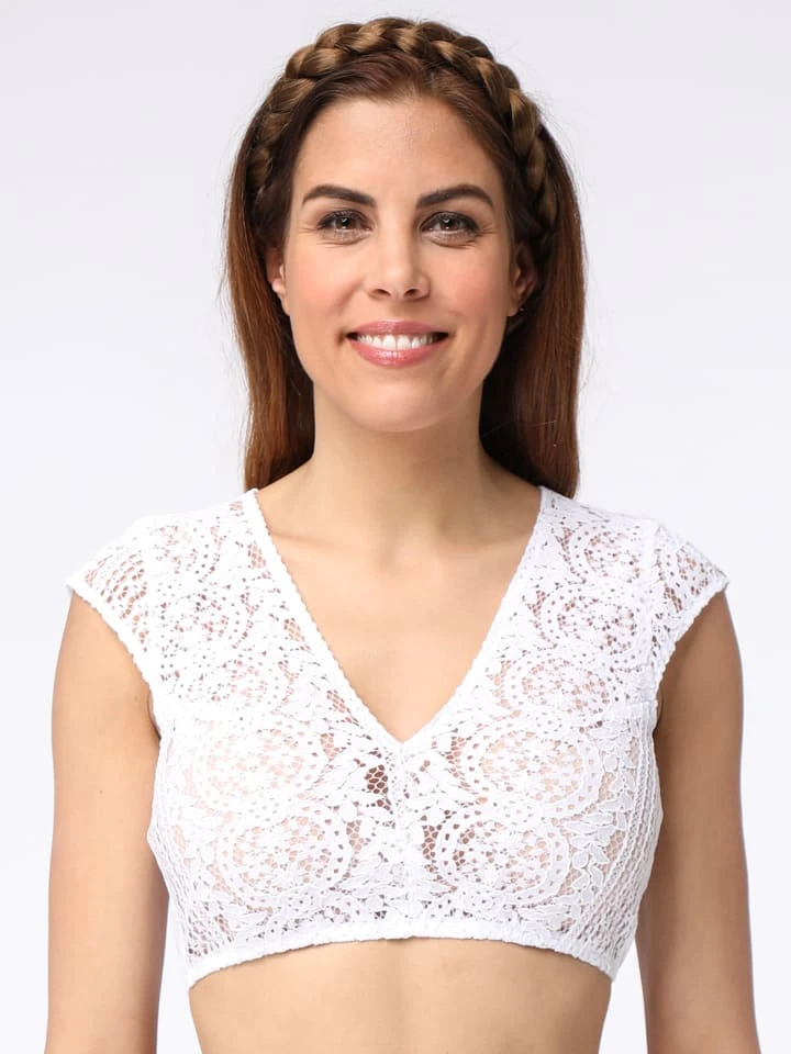 Schmuckstück By Alpenherz Dirndlbluse In Weiß 3 Schmuckstück By Alpenherz Dirndlbluse In Weiß