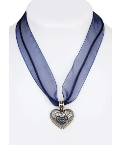 Schuhmacher Chiffonband 9631 Mit Herz, Marine