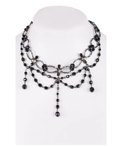 Schuhmacher Glasperlencollier 12223 Anthrazit