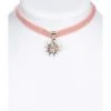 Schuhmacher Halskette 9197 Samtband Edelweiss, Rose