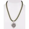 Schuhmacher Halskette K100 Kordel Herz Mit Edelweiss Oliv -Stockerpoint Verkaufsgeschäft schuhmacher halskette k100 kordel herz mit edelweiss oliv