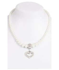 Schuhmacher Perlenkette 14007 Mit Herzanhänger