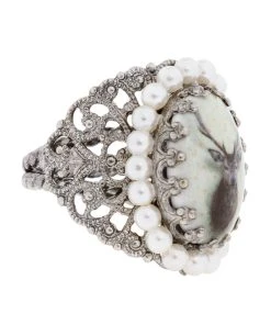 Schuhmacher Ring R801 Perlen Ornament Umfasst, Hirsch -Stockerpoint Verkaufsgeschäft schuhmacher ring r801 perlen ornament umfasst hirsch 2