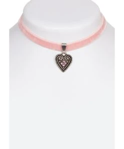 Schuhmacher Samtkette 2044 Mit Herz, Rose