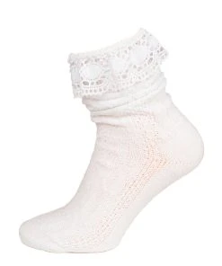 Schuhmacher Socke CS530 Mit Spitze Weiss