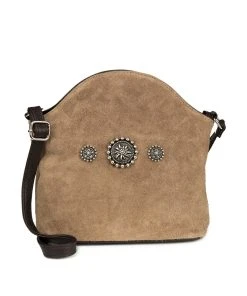 Schuhmacher Trachten Dirndltasche TA30910 Edelweiss, Graubraun