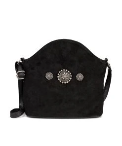 Schuhmacher Trachten Dirndltasche TA30910 Edelweiss, Schwarz