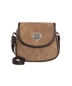 Schuhmacher Trachtentasche TA3000 Veloursleder, Hellbraun