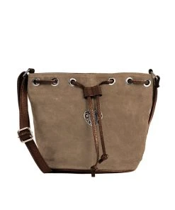 Stockerpoint Verkaufsgeschäft -Stockerpoint Verkaufsgeschäft schuhmacher wildlederbeutel ta30210 mit metallherz grau braun 1