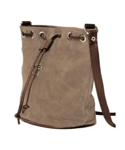 Schuhmacher Wildlederbeutel TA30210 Mit Metallherz, Grau Braun -Stockerpoint Verkaufsgeschäft schuhmacher wildlederbeutel ta30210 mit metallherz grau braun 5