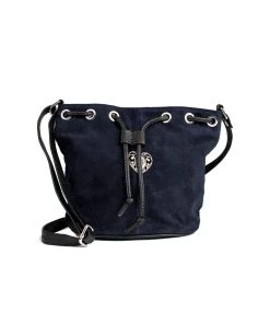 Schuhmacher Wildlederbeutel TA30210 Mit Metallherz, Marine -Stockerpoint Verkaufsgeschäft schuhmacher wildlederbeutel ta30210 mit metallherz marine 2