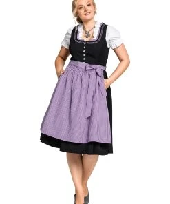Sheego Dirndl In Schwarz-lila