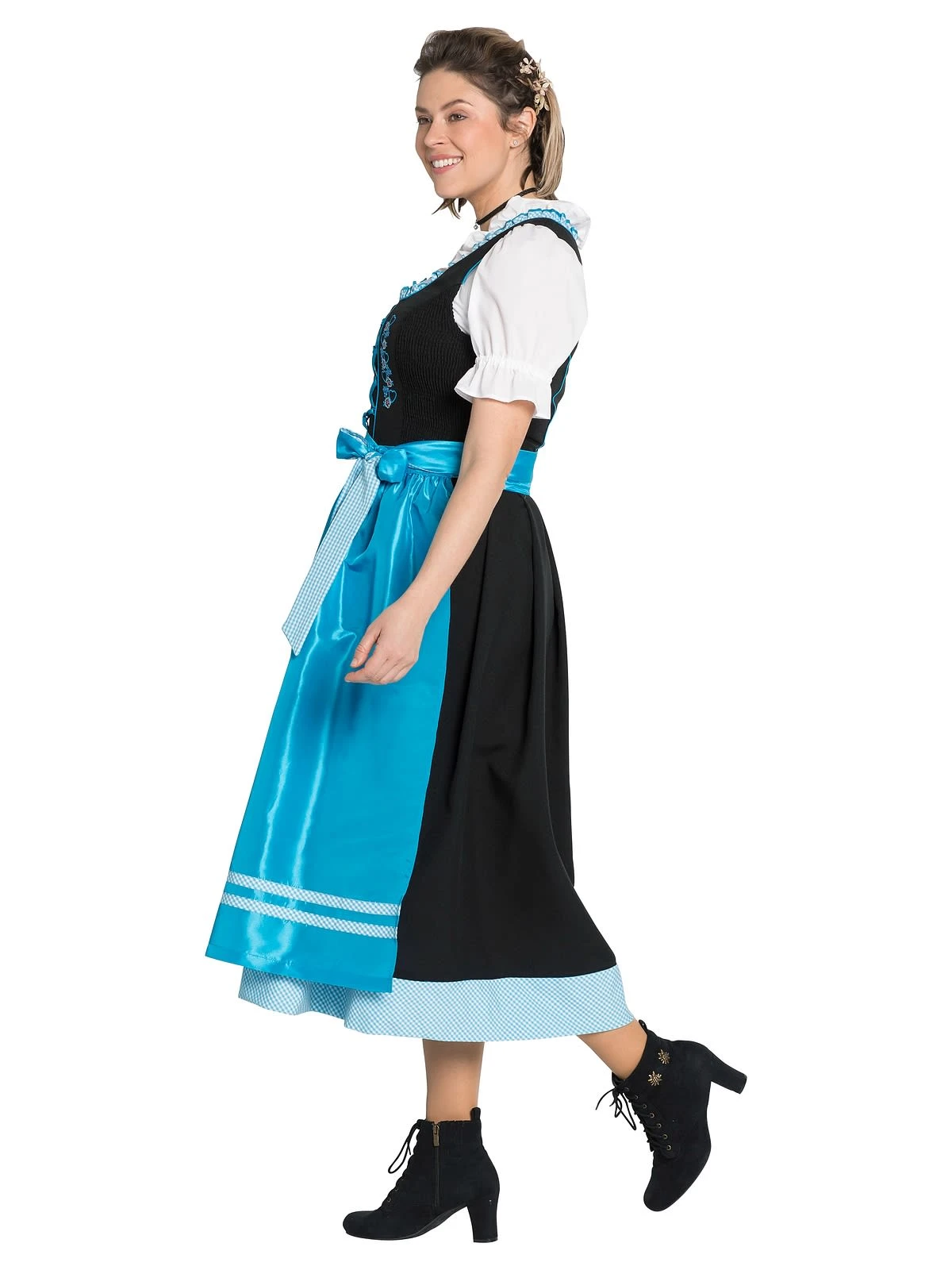 Sheego Dirndl In Schwarz-türkis 4 Sheego Dirndl In Schwarz-türkis – Bild 2