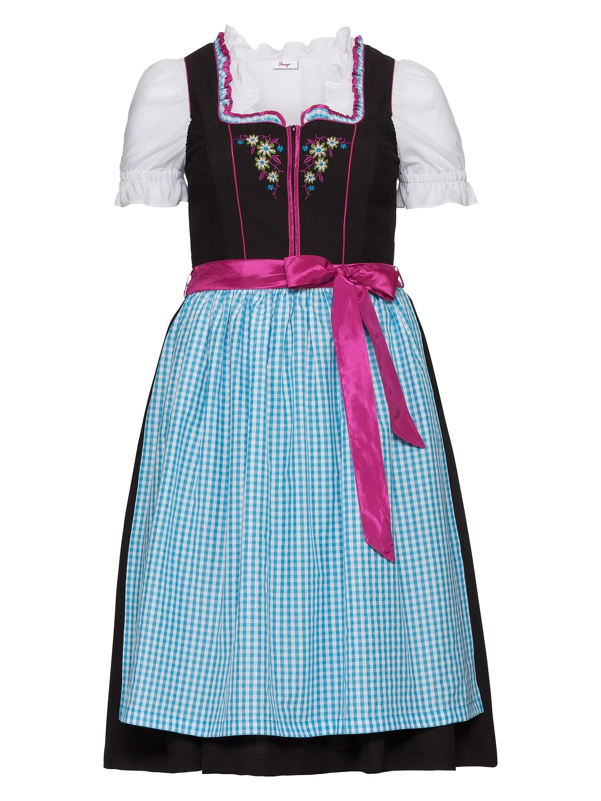 Sheego Dirndl In Schwarz-türkis 8 Sheego Dirndl In Schwarz-türkis – Bild 6