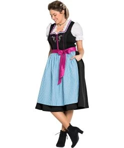 Sheego Dirndl In Schwarz-türkis