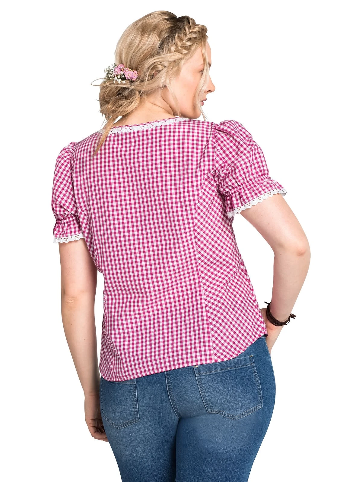 Sheego Trachtenbluse In Pink 7 Sheego Trachtenbluse In Pink – Bild 5