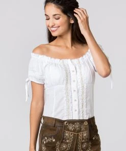 Stockerpoint Bluse "Salomea" In Weiss -Stockerpoint Verkaufsgeschäft stockerpoint bluse salomea in weiss 1 scaled