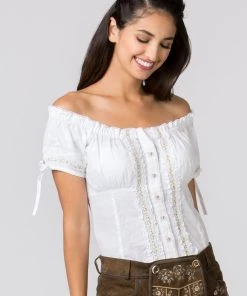 Stockerpoint Bluse "Salomea" In Weiss -Stockerpoint Verkaufsgeschäft stockerpoint bluse salomea in weiss 2 scaled