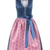 Stockerpoint Dirndl "Cynthia" In Dunkelblau/ Rosa