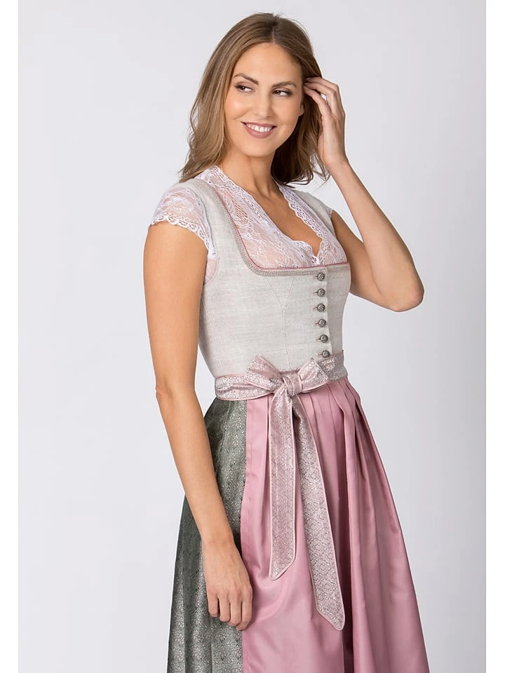 Stockerpoint Dirndl "Lilith" In Grau/ Rosa 7 Stockerpoint Dirndl "Lilith" In Grau/ Rosa – Bild 5