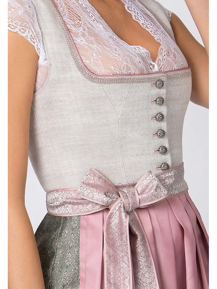 Stockerpoint Dirndl "Lilith" In Grau/ Rosa 8 Stockerpoint Dirndl "Lilith" In Grau/ Rosa – Bild 6