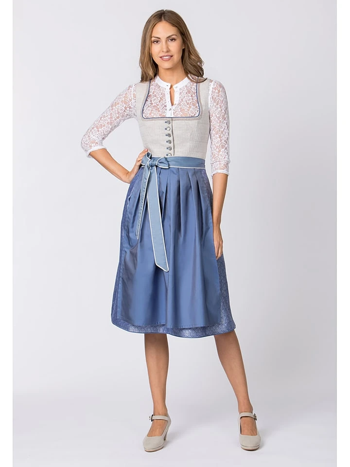 Stockerpoint Dirndl "Marla" In Hellgrau/ Blau 4 Stockerpoint Dirndl "Marla" In Hellgrau/ Blau – Bild 2