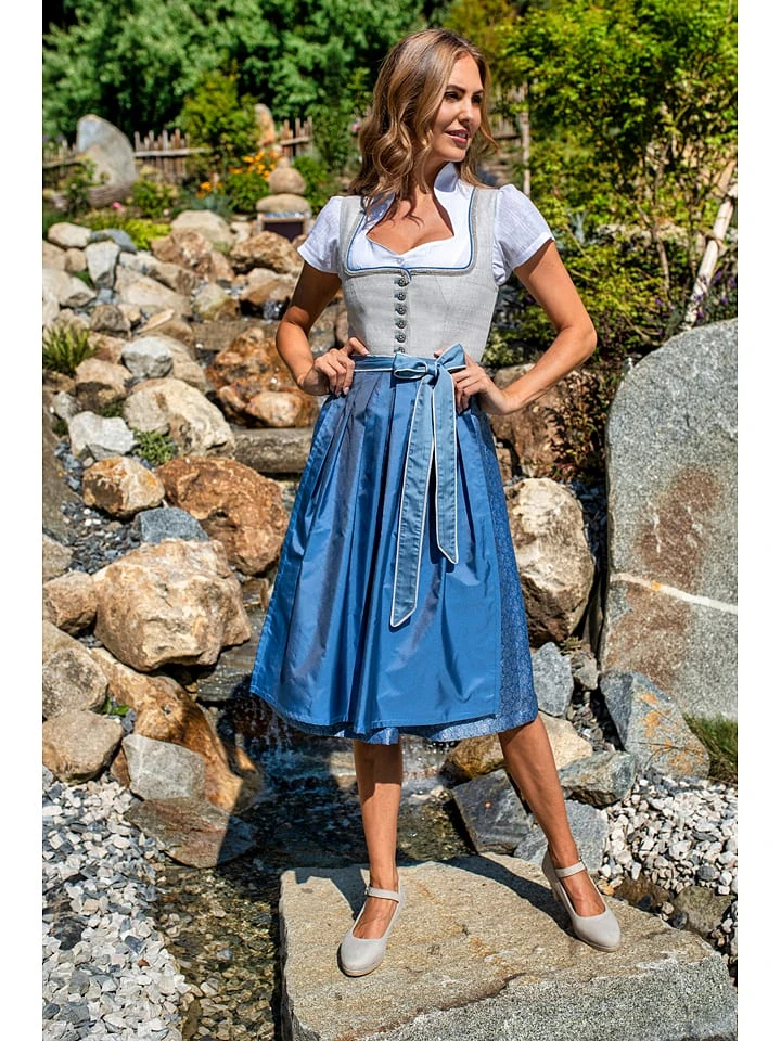 Stockerpoint Dirndl "Marla" In Hellgrau/ Blau 9 Stockerpoint Dirndl "Marla" In Hellgrau/ Blau – Bild 7
