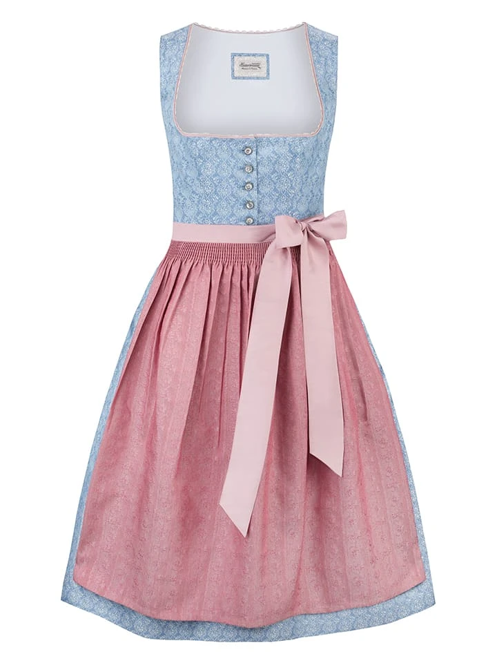 Stockerpoint Dirndl "Zora" In Hellblau/ Altrosa 3 Stockerpoint Dirndl "Zora" In Hellblau/ Altrosa