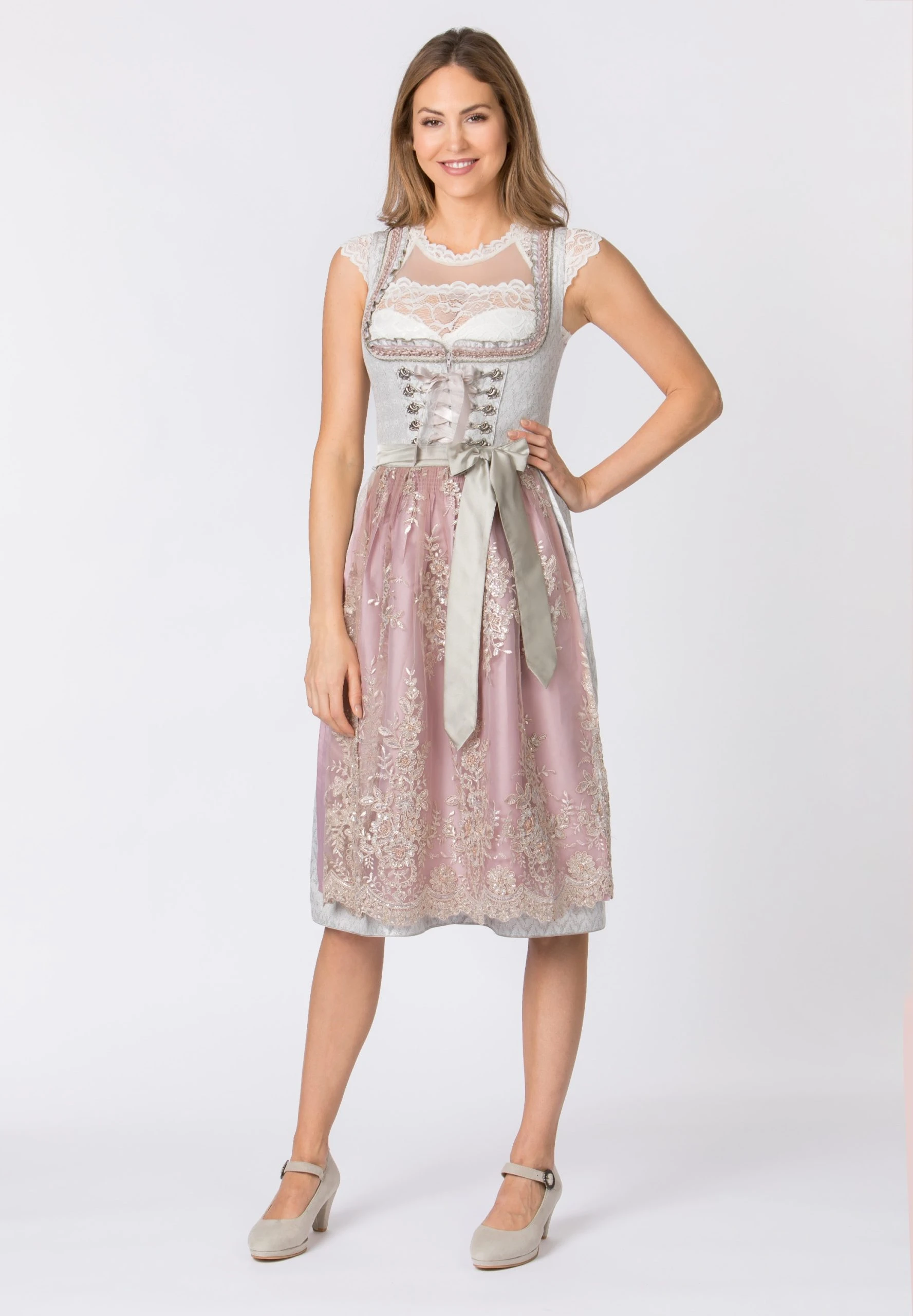 Stockerpoint Langes Dirndl "Amelie" In Rose 4 Stockerpoint Langes Dirndl "Amelie" In Rose – Bild 2