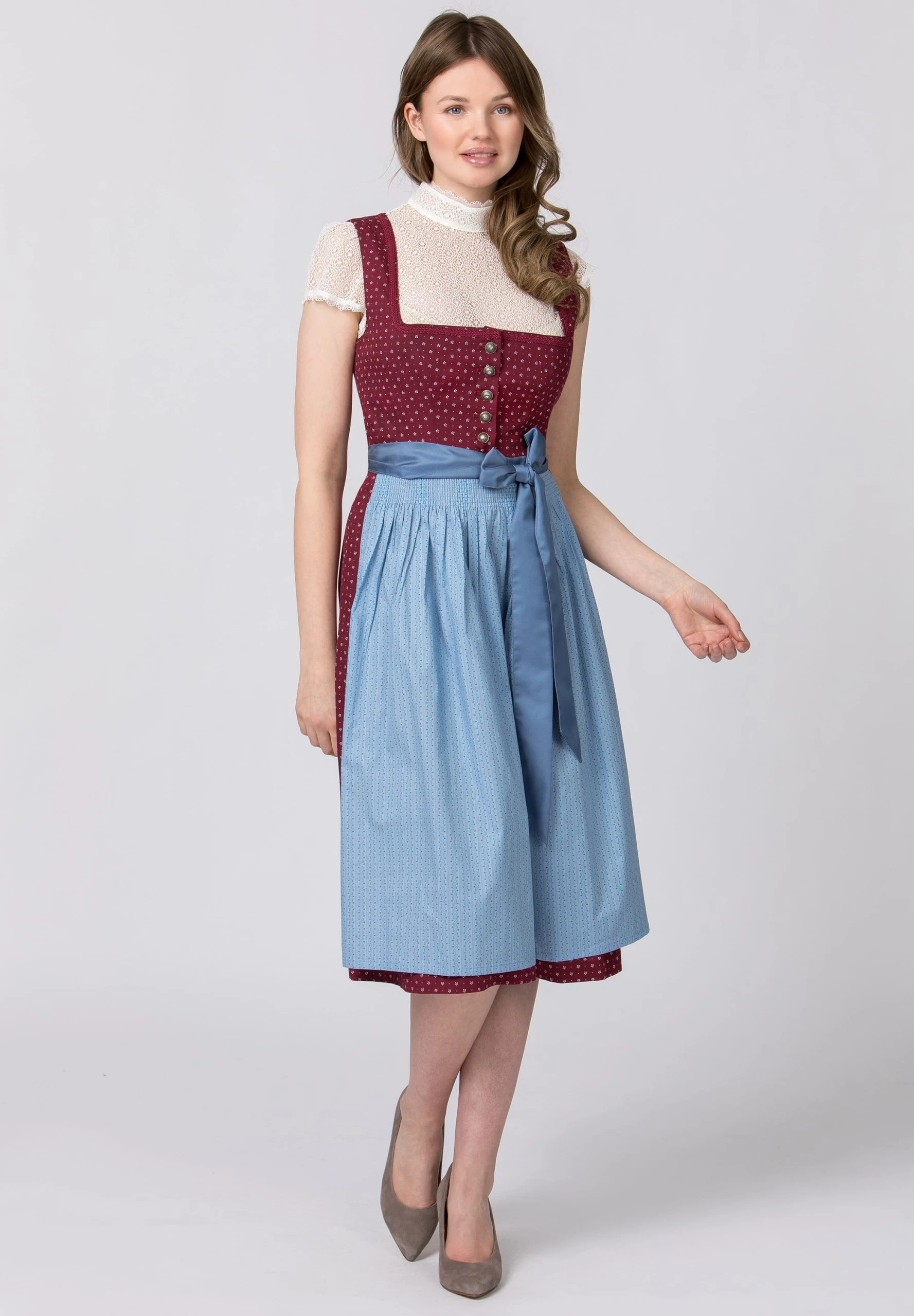 Stockerpoint Langes Dirndl "Julina" In Bordeaux 4 Stockerpoint Langes Dirndl "Julina" In Bordeaux – Bild 2