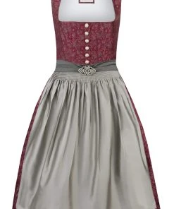 Stockerpoint Langes Dirndl "Leonora" In Bordeaux