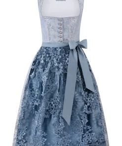 Stockerpoint Langes Dirndl "Sidonia" In Rauchblau