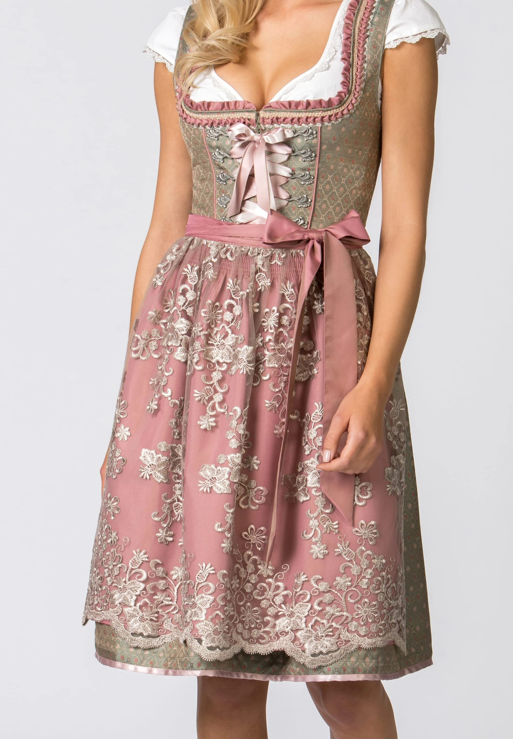 Stockerpoint Midi Dirndl "Alice" In Schilf-rose 6 Stockerpoint Midi Dirndl "Alice" In Schilf-rose – Bild 4