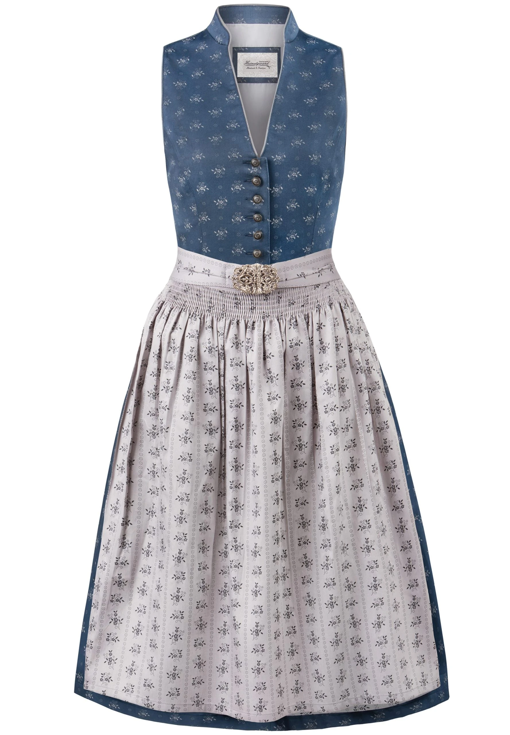 Stockerpoint Midi Dirndl "Amalie 2" In Dunkelblau-grau 3 Stockerpoint Midi Dirndl "Amalie 2" In Dunkelblau-grau