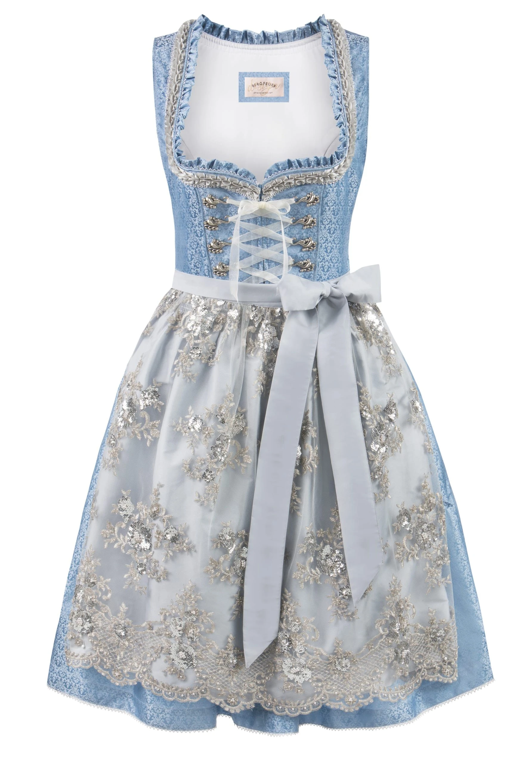 Stockerpoint Midi Dirndl "Anastasia" In Hellblau-silber 3 Stockerpoint Midi Dirndl "Anastasia" In Hellblau-silber