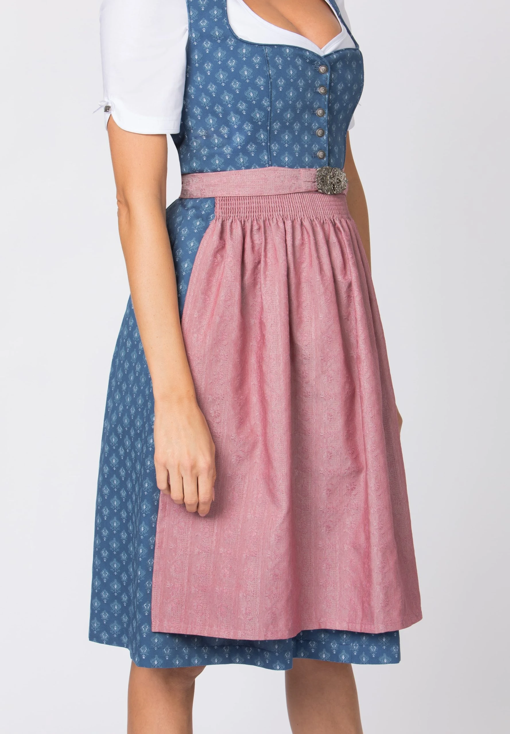 Stockerpoint Midi Dirndl "Coraline" In Blau-altrosa 6 Stockerpoint Midi Dirndl "Coraline" In Blau-altrosa – Bild 4