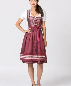 Stockerpoint Midi Dirndl "Giselle" In Bordeaux -Stockerpoint Verkaufsgeschäft stockerpoint midi dirndl giselle in bordeaux 5 scaled
