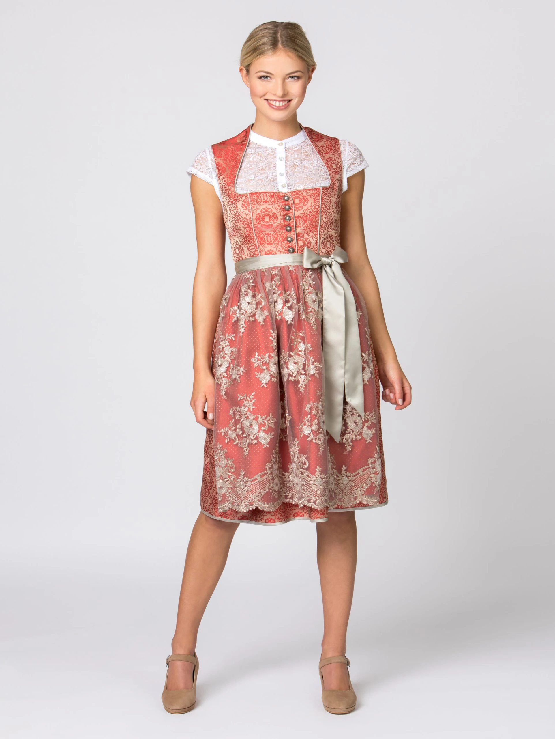 Stockerpoint Midi Dirndl "Odina" In Rot 4 Stockerpoint Midi Dirndl "Odina" In Rot – Bild 2