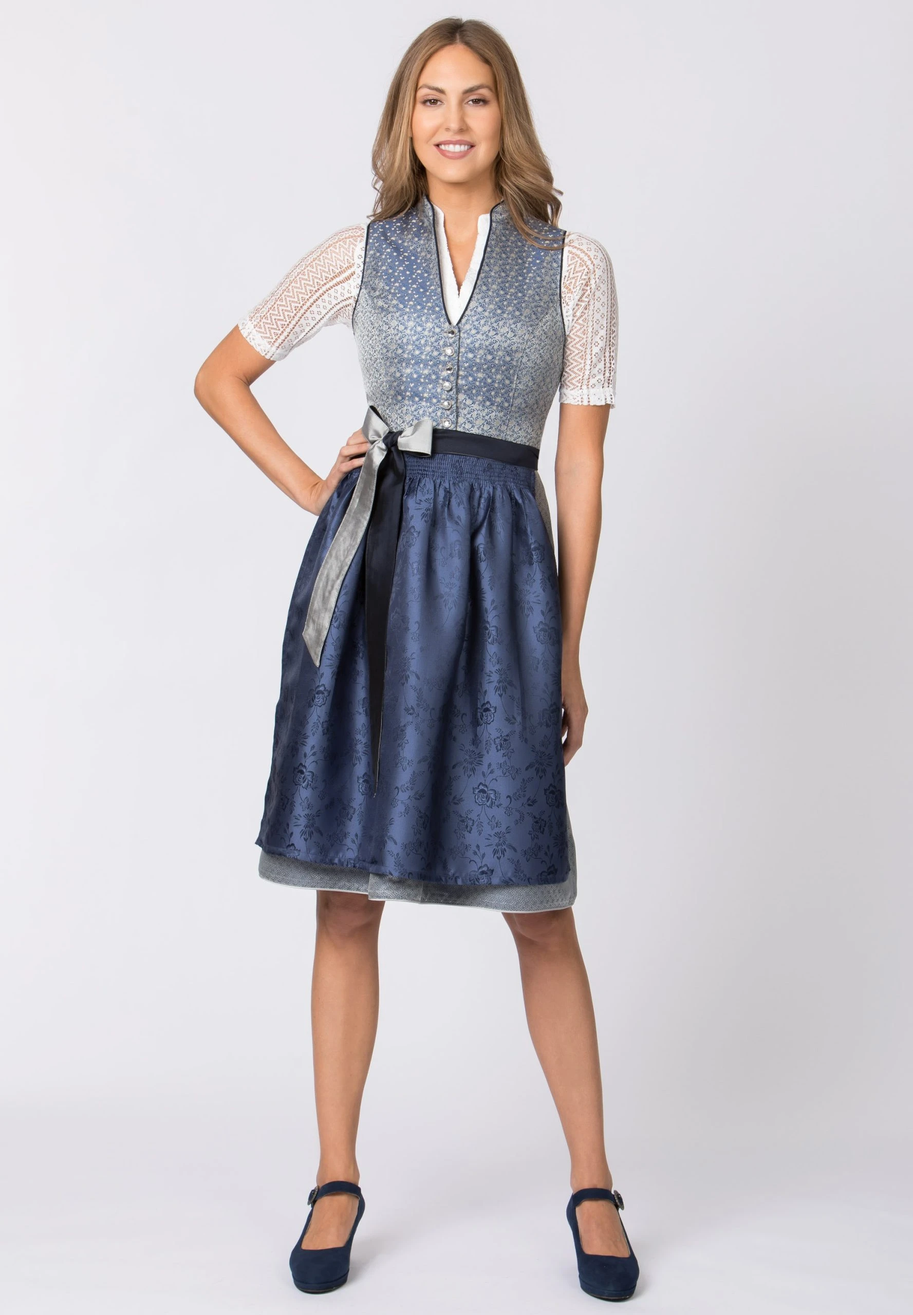 Stockerpoint Midi Dirndl "Ofelia" In Blau 4 Stockerpoint Midi Dirndl "Ofelia" In Blau – Bild 2