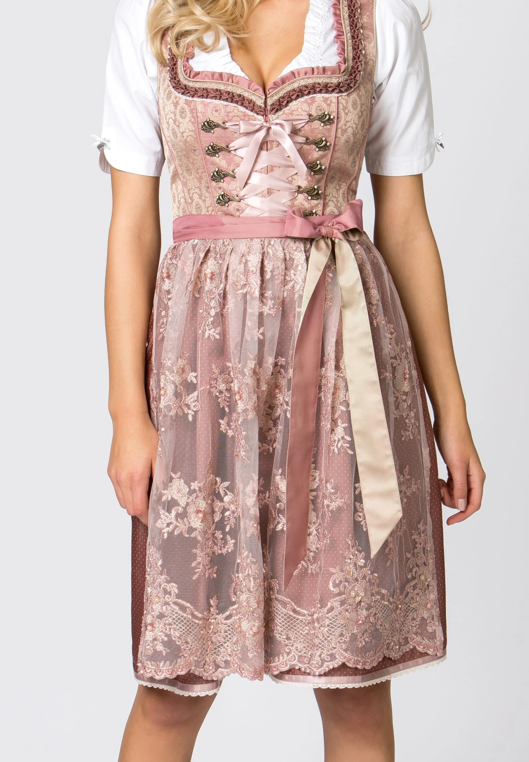 Stockerpoint Midi Dirndl "Sylvie" In Altrosa 6 Stockerpoint Midi Dirndl "Sylvie" In Altrosa – Bild 4