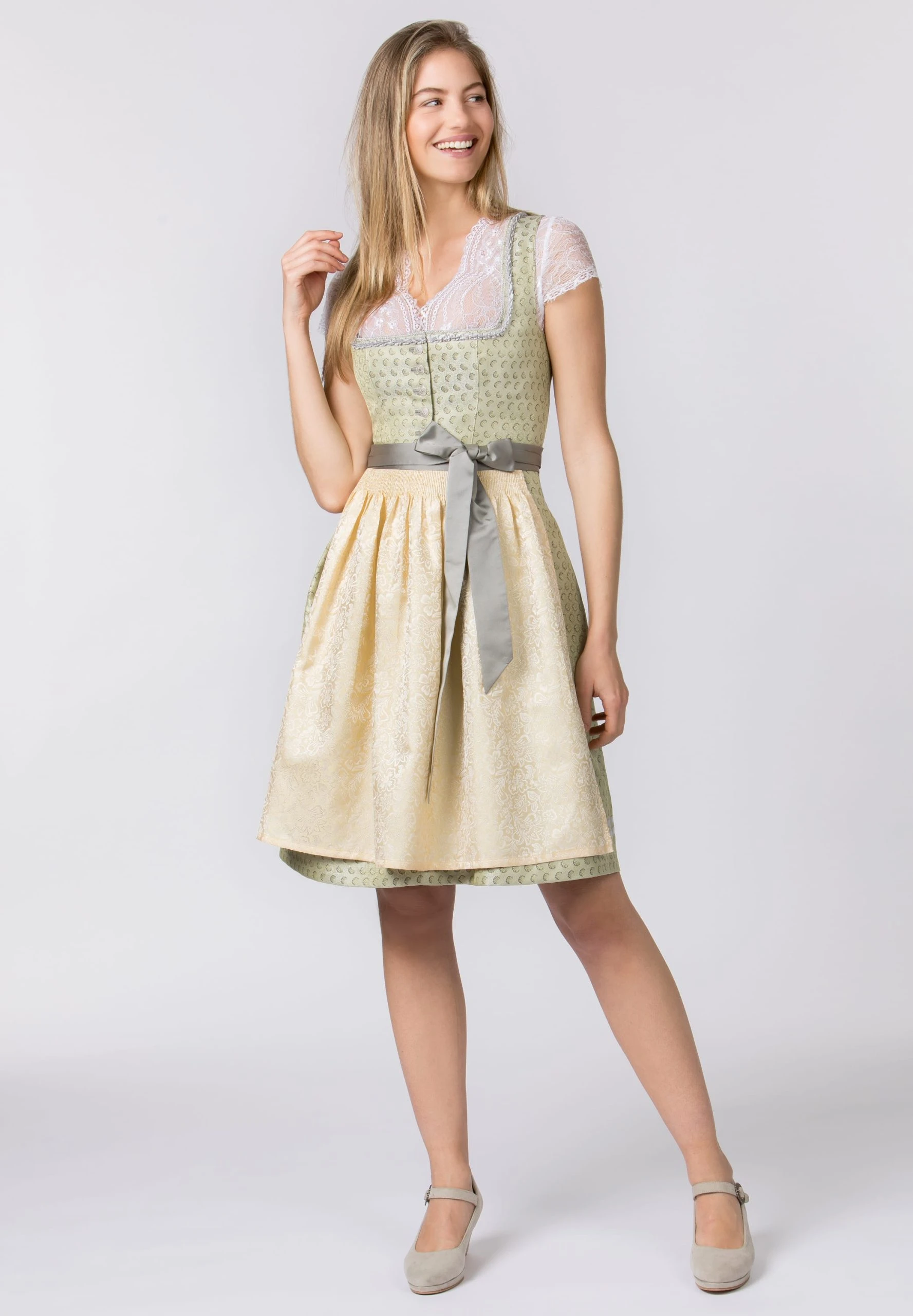 Stockerpoint Midi Dirndl "Zea" In Kiwi 4 Stockerpoint Midi Dirndl "Zea" In Kiwi – Bild 2