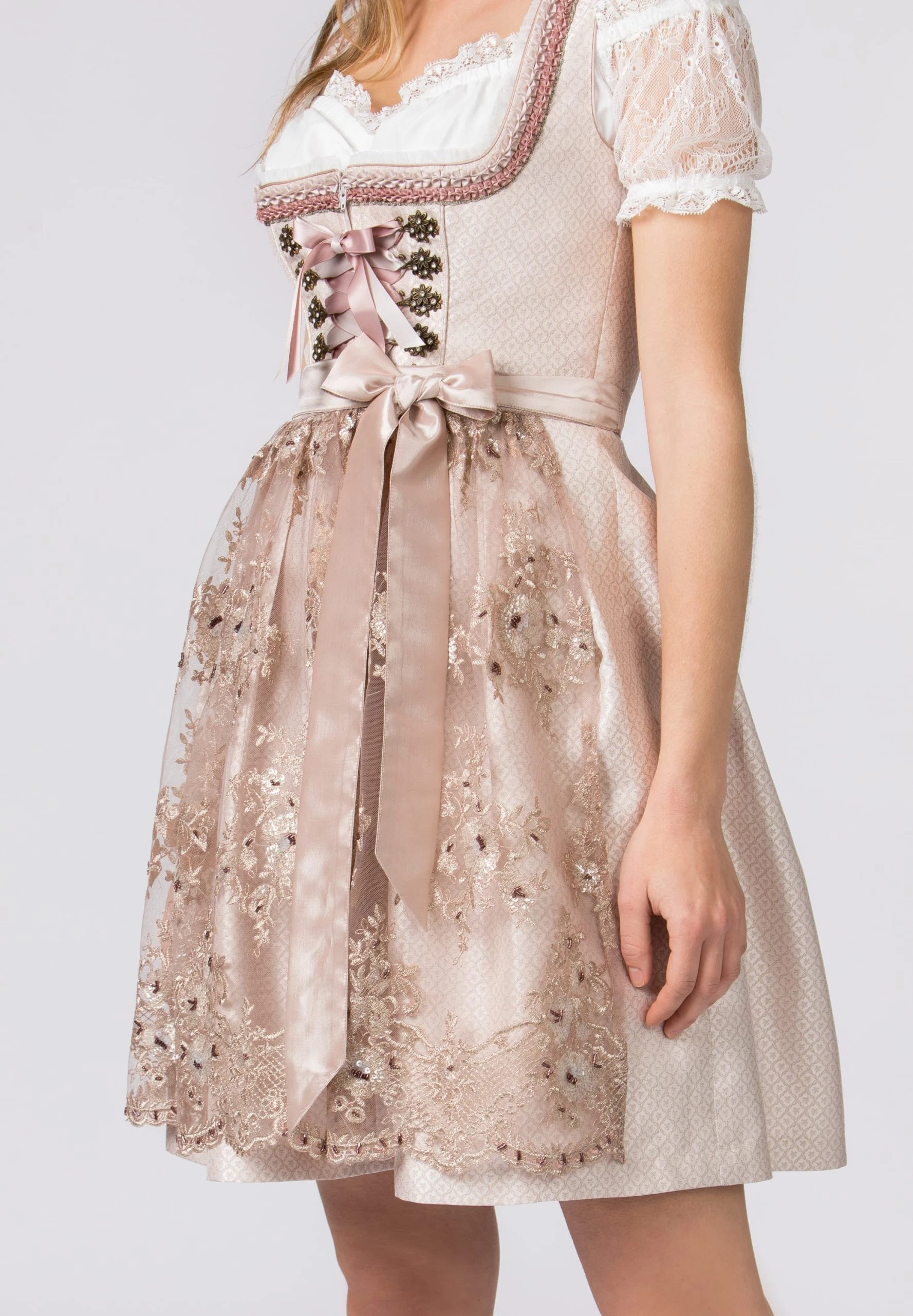 Stockerpoint Mini Dirndl "Finette" In Taupe 6 Stockerpoint Mini Dirndl "Finette" In Taupe – Bild 4