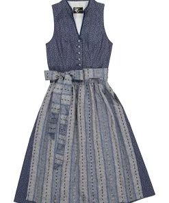 Turi Landhaus Dirndl "Flora" In Dunkelblau