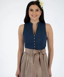 Turi Landhaus Dirndl In Dunkelblau/ Beige -Stockerpoint Verkaufsgeschäft turi landhaus dirndl in dunkelblau beige 2