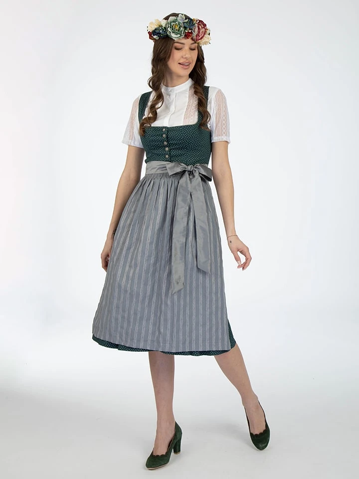 Turi Landhaus Dirndl In Dunkelgrün 3 Turi Landhaus Dirndl In Dunkelgrün