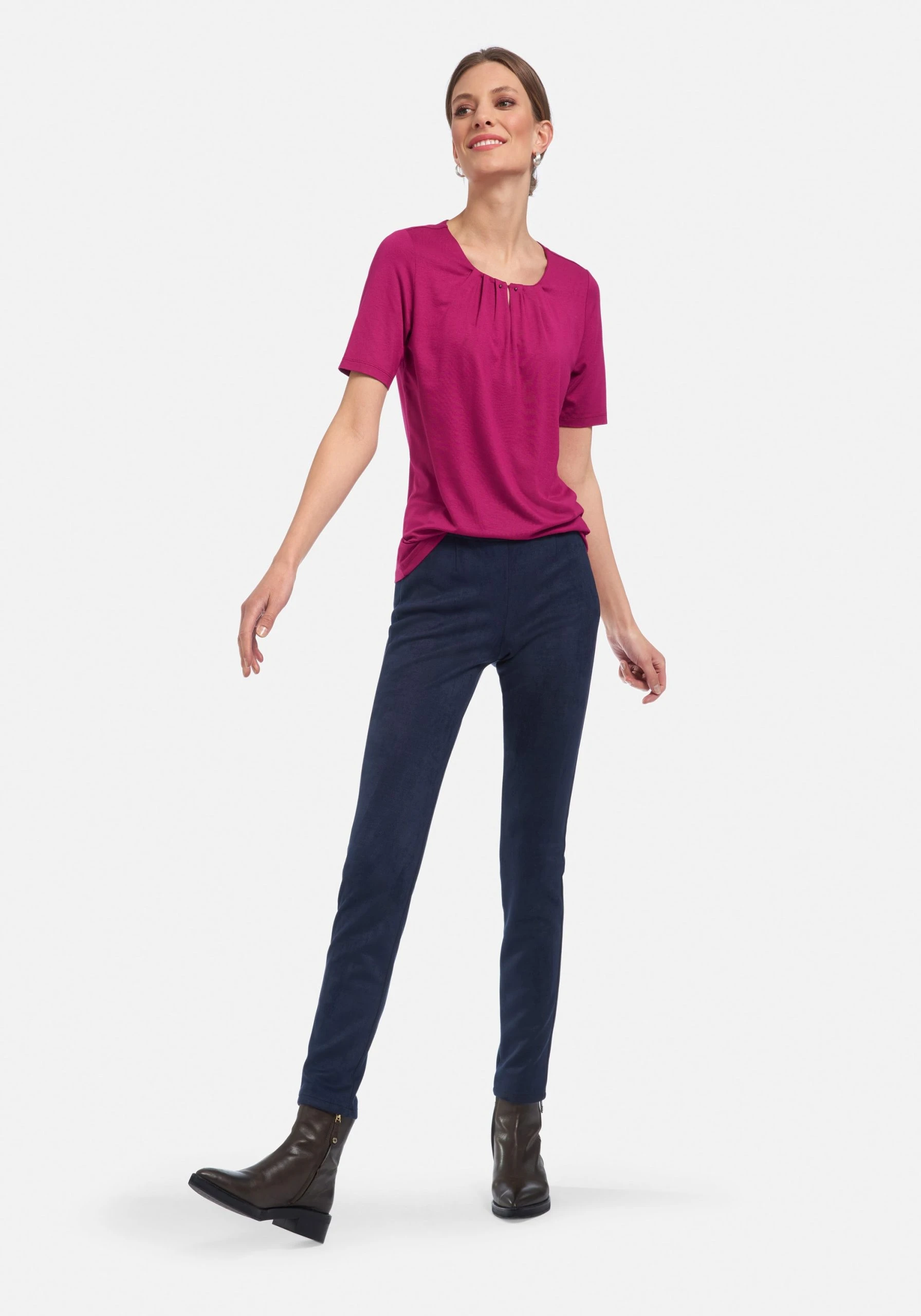 Uta Raasch Hose Fake-Leder-Leggings In Marine 4 Uta Raasch Hose Fake-Leder-Leggings In Marine – Bild 2